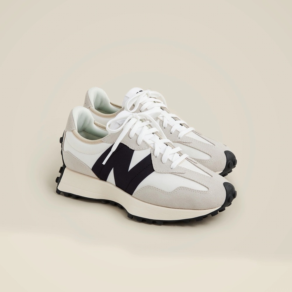 New Balance White and Tan Athletic Shoes